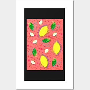 Lemonish field of pinkness Posters and Art